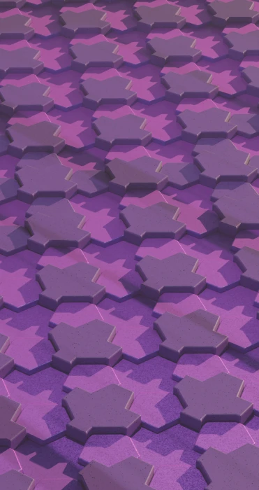 Purple Hex Shapes abstract minimalism