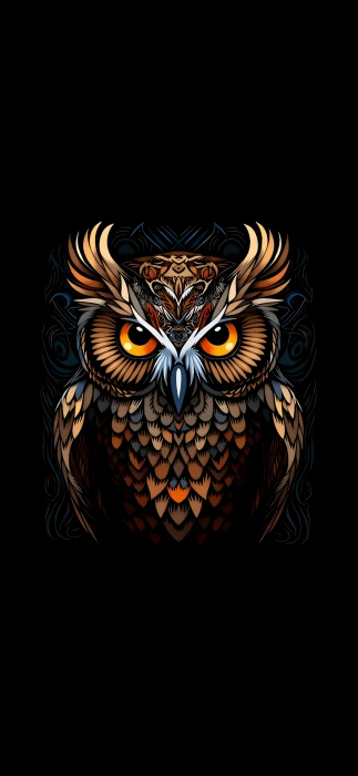 Tribal Owl and Eagle amoled minimalism