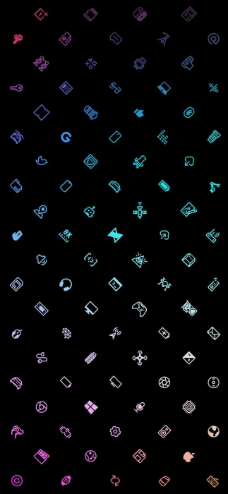 Icons wallpaper abstract minimal amoled