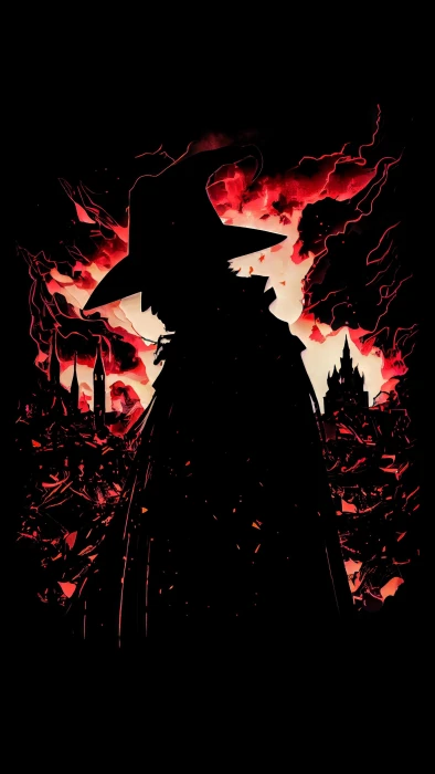 Man in Silhouette Style amoled mobile 2k