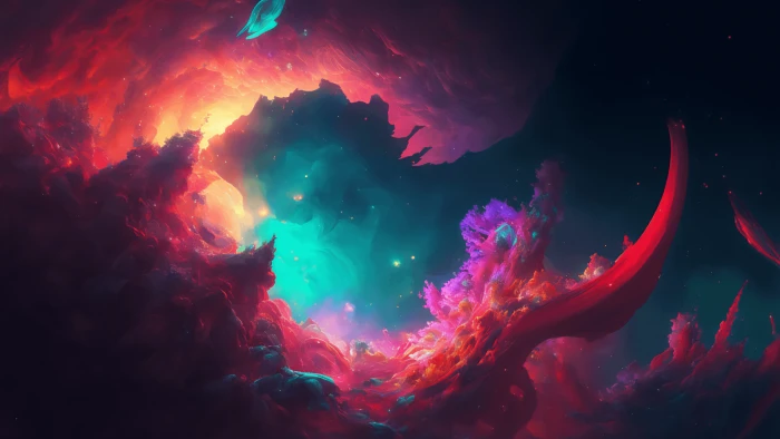 Colorful Clouds digital art fantasy illustration 2k 4k