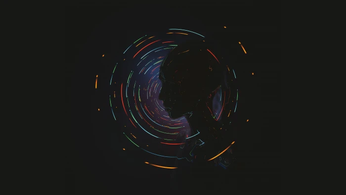 Silhouette face color minimalism dark abstract 2k 4k 5k