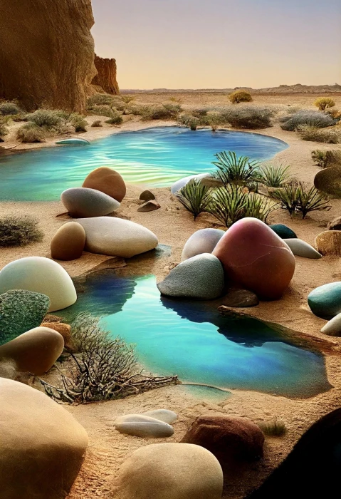 stones water landscape