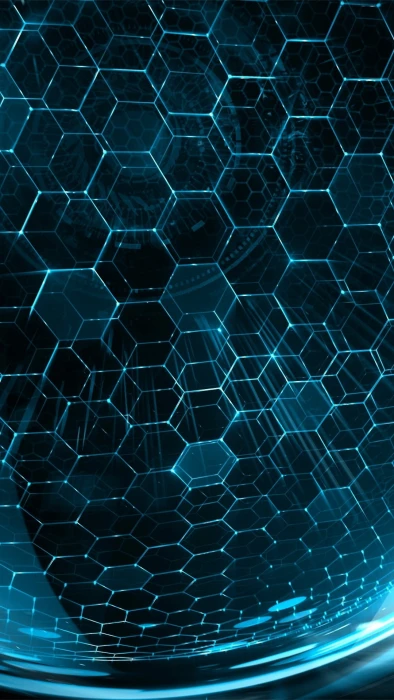 blue bee comb multicolored dimension digital art minimalism