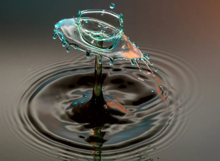 body of water illustration drops macro motion rippled 2k