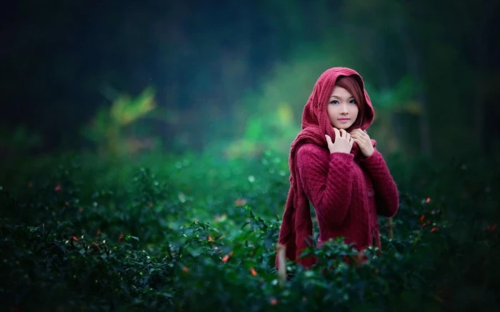 Girl Asian Nature Macro 2k