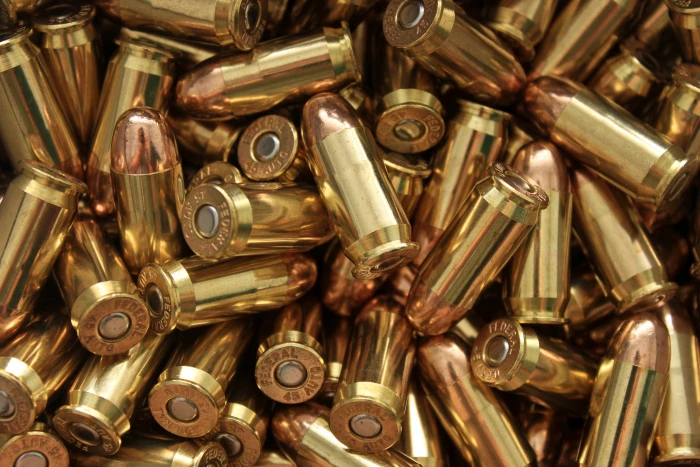 gold gun bullets macro weapons cartridges ammunition close up 2k 4k 5k
