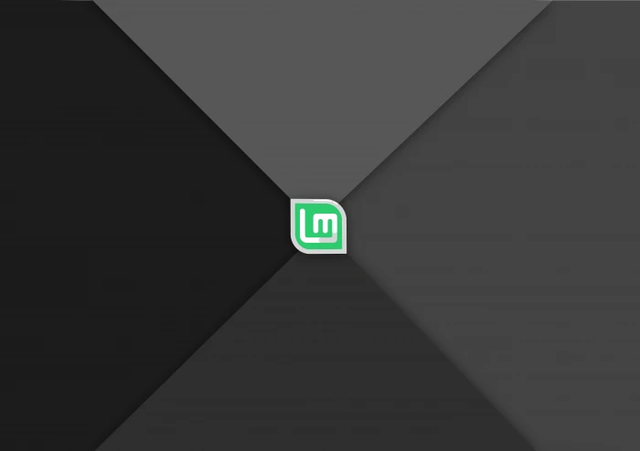 Linux Mint black green simple background sign illuminated 2k 4k 5k 8k 10k