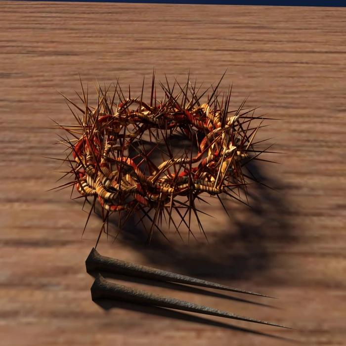 nail crown of thorns wood jesus christianity crucifixion 2k