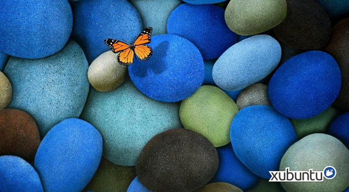 Xubuntu Blue Rock orange and black butterfly wallpaper Computers 2k