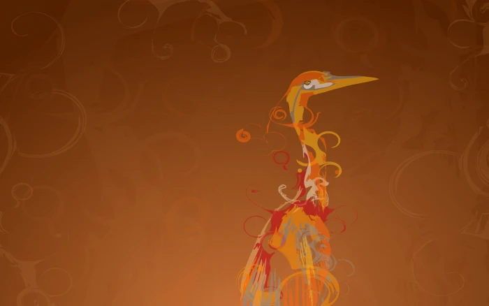 yellow and red bird illustration Linux Ubuntu no people studio shot 2k