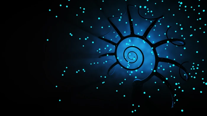 black and blue background swirl digital wallpaper 2k