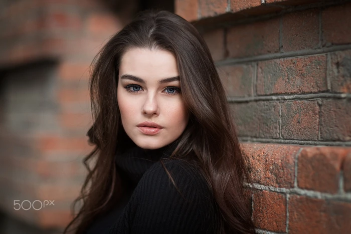 Bogdana Kadritskaya face px women outdoors brunette 2k