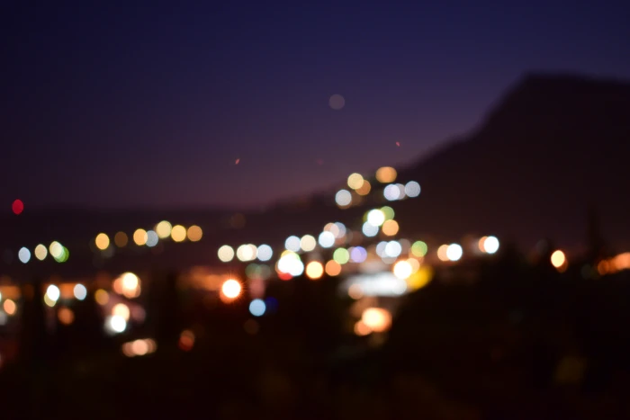 bokeh lights landscape nature blurred night illuminated 2k 4k 5k