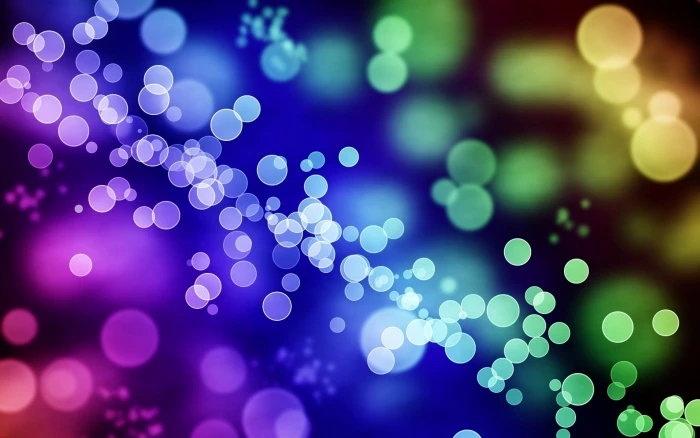 abstract bokeh Effect multicolor rainbows 2k