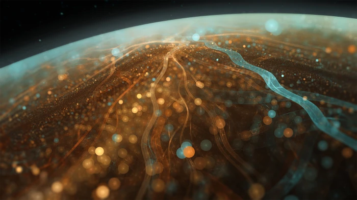 bokeh photography abstract wavy lines fractal digital art 2k