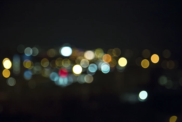 bokeh photography dark night urban city lights defocused 2k 4k 5k