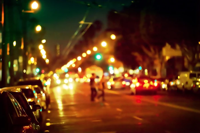 city urban bokeh lights road night motor vehicle 2k 4k 5k