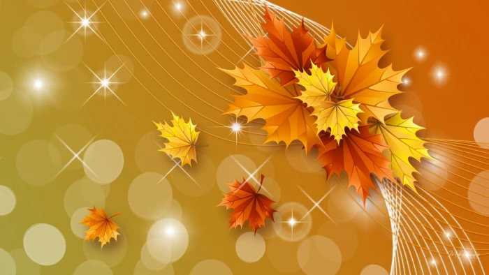 Glow Of Autumn firefox persona stars fall leaves bright 2k