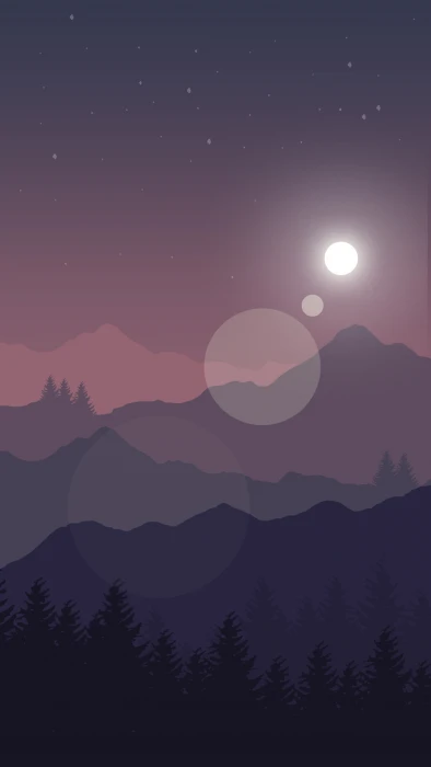 silhouette of mountain in bokeh photography digital art nature