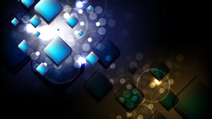 untitled digital art abstract circle blue square glowing 2k