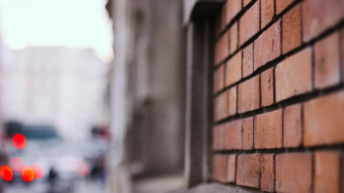 wall bricks bokeh city street lights Paris brick 2k 4k 5k