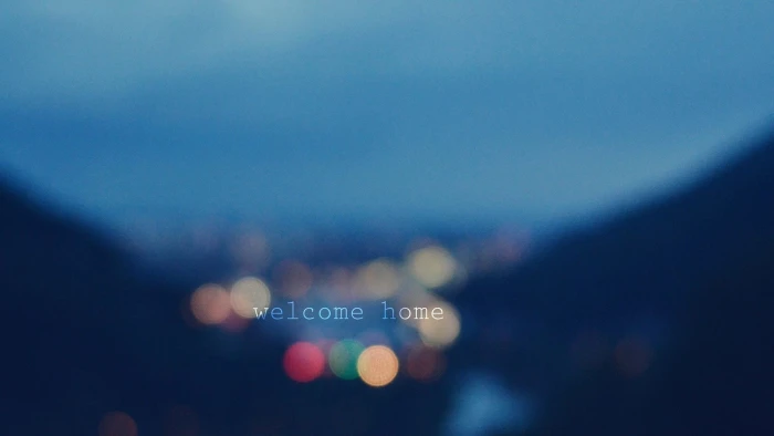 welcome home text Welcome signage bokeh minimalism architecture 2k