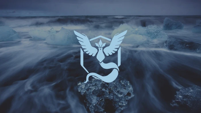 digital art ice nature sea waves Team Mystic 2k