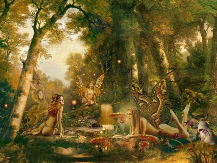 dreamlike elf In the Fairy Wood Abstract Fantasy HD Art fae