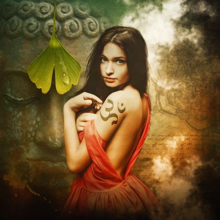 fantasy mystic hinduism composing mysterious photomontage 2k 4k