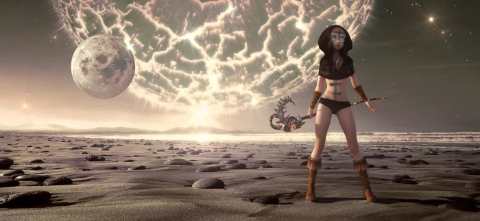 fantasy science fiction planet species moon futuristic 2k 4k 5k