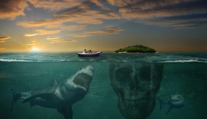 island hai photomontage photoshop dangerous adventure 2k 4k 5k