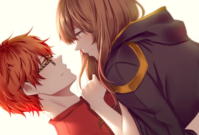 mystic messenger choi saeyoung mc romance glasses couple 2k