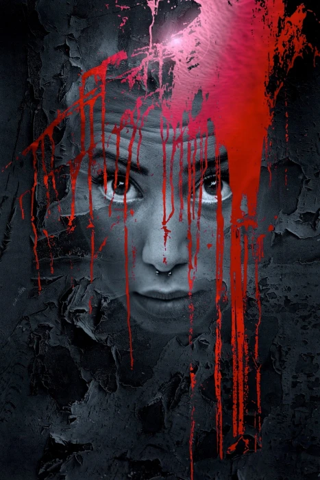 person face with red paint wallpaper portrait fantasy woman