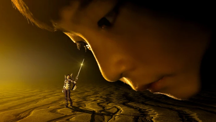 person s face fantasy gloomy encounter dimension fairytale 2k 4k 5k