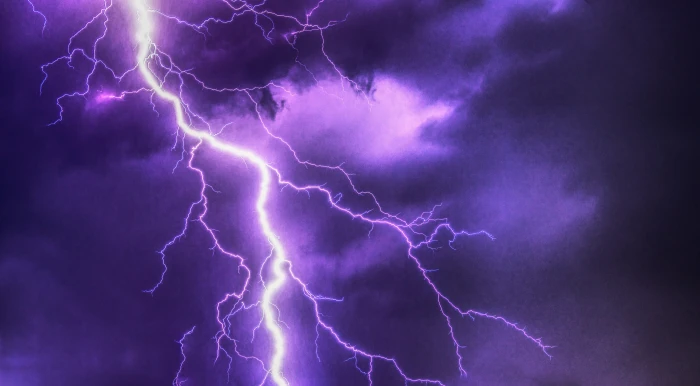 purple lighting digital wallpaper flash thunderstorm super cell 58 2k 4k 5k