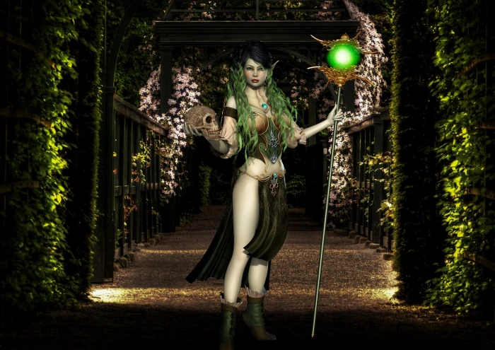 woman adult elf magic female fantasy mystical elfin 2k