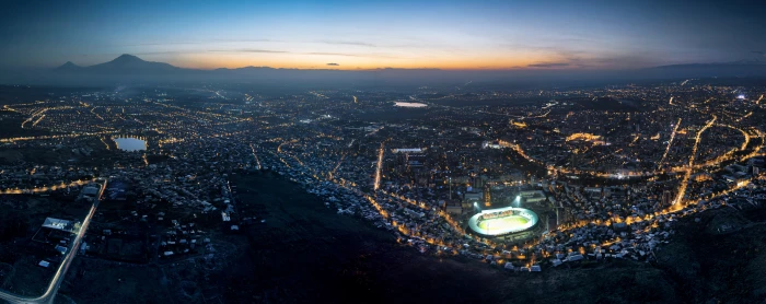 Armenia Yerevan Panorama Hayk B City Lights Dual Night widescreen dualmonitor dualscreen 2k 4k 5k 8k 10k
