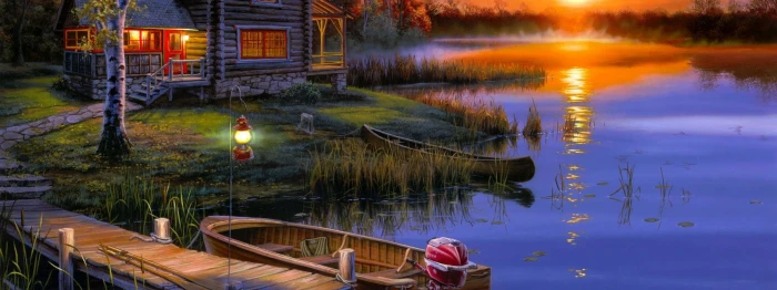 dual monitor multi screen Widescreen water reflection widescreen dualmonitor dualscreen 2k