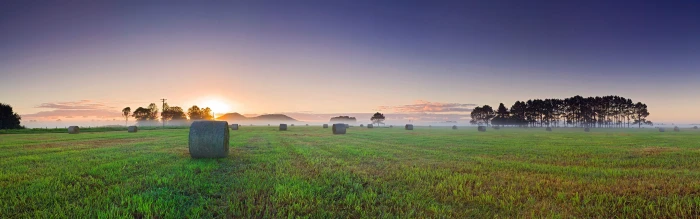 landscape mist haystacks multiple display dual monitors widescreen dualmonitor dualscreen 2k 4k