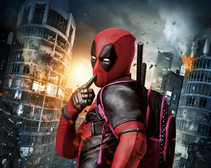 Deadpool digital wallpaper City Light Action Ryan Reynolds 2k 4k 5k
