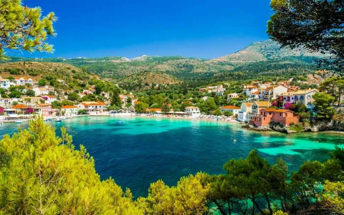 Gulf Of Assos On The Island Kefalonia In Greece Beautiful Desktop Hd Wallpaper For Pc Tablet And Mobile 2k 4k 5k