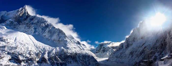 photo of mountain covered with snow Mer de Glace BRILLIANT 2k 4k 5k 8k