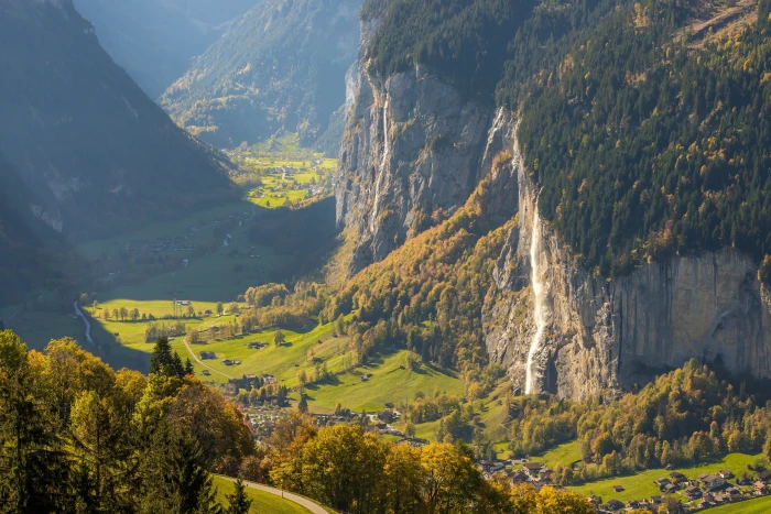 nature mountain landscape valley lauterbrunnen scenic 2k 4k 5k