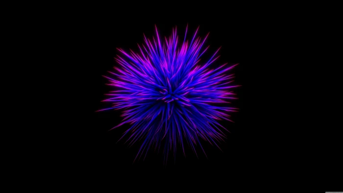 Amoled Wallpaper blue purple spikes ball 2k 4k 5k 8k