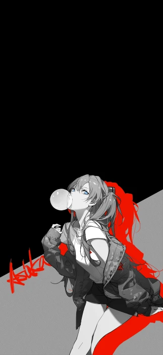Asuka amoled wallpaper 4k