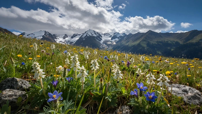 Alpine Meadow in Summer 2k 4k