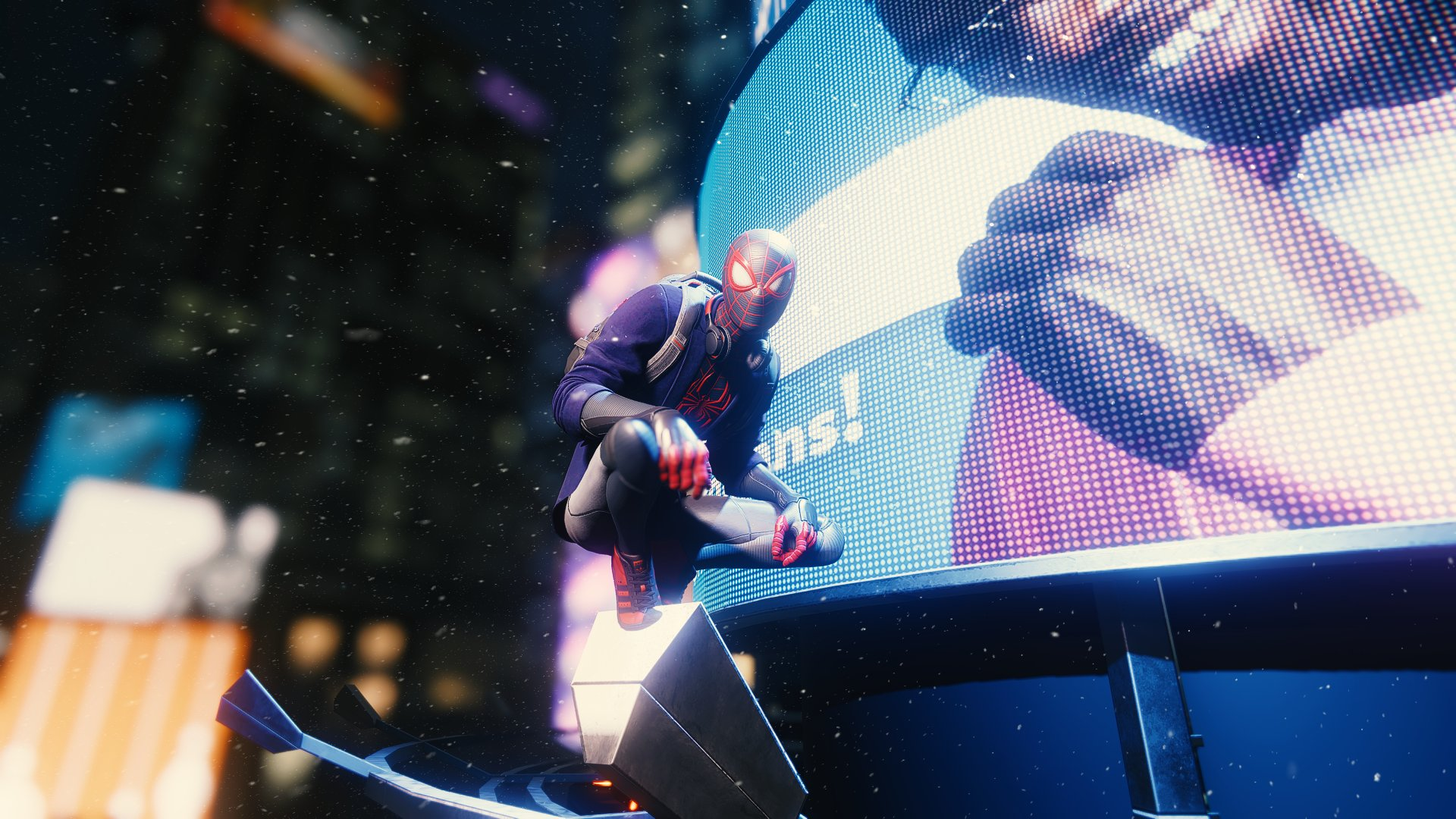 In the middle of a Snowstorm