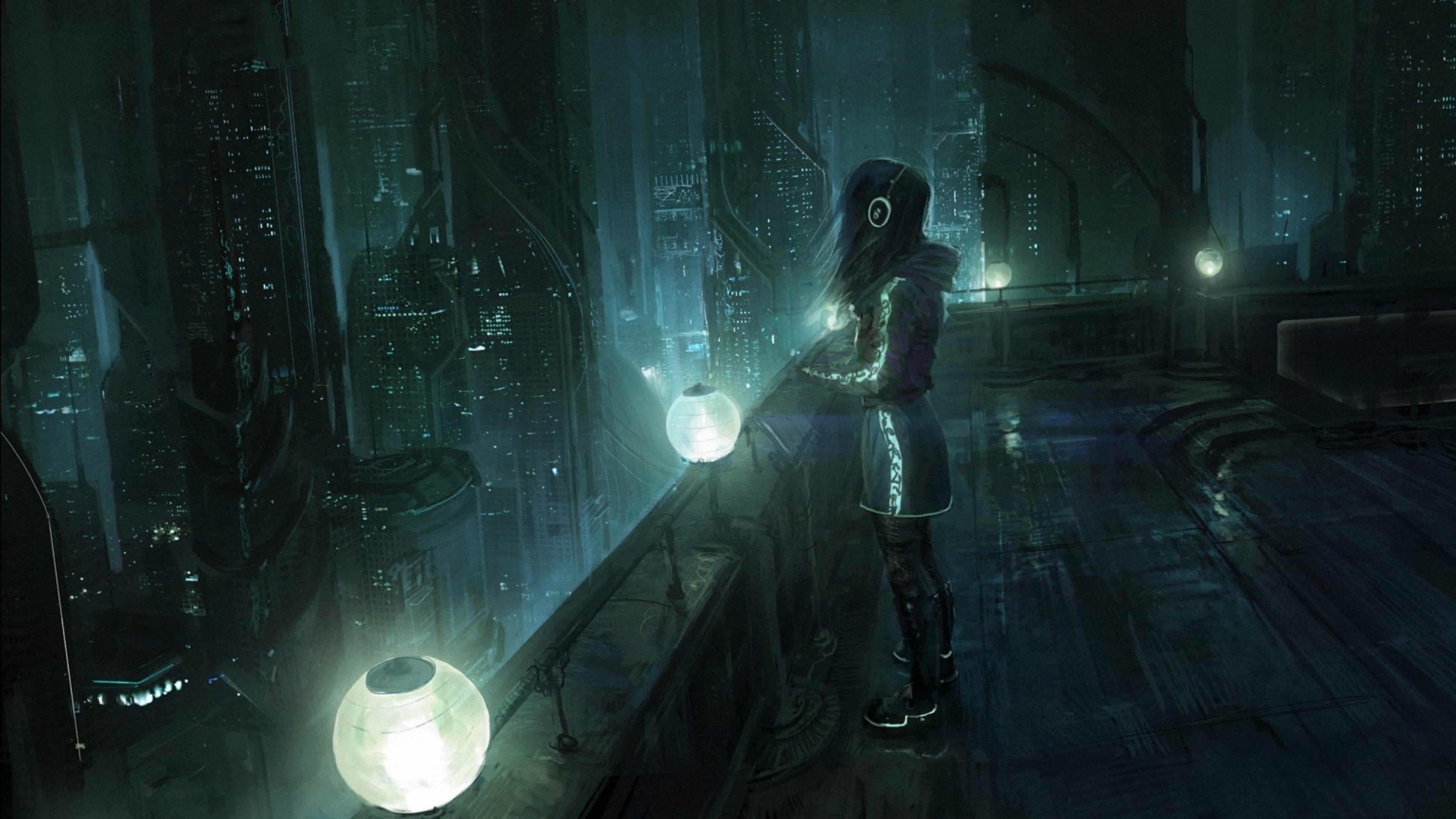 anime city cyber cyberpunk 2k