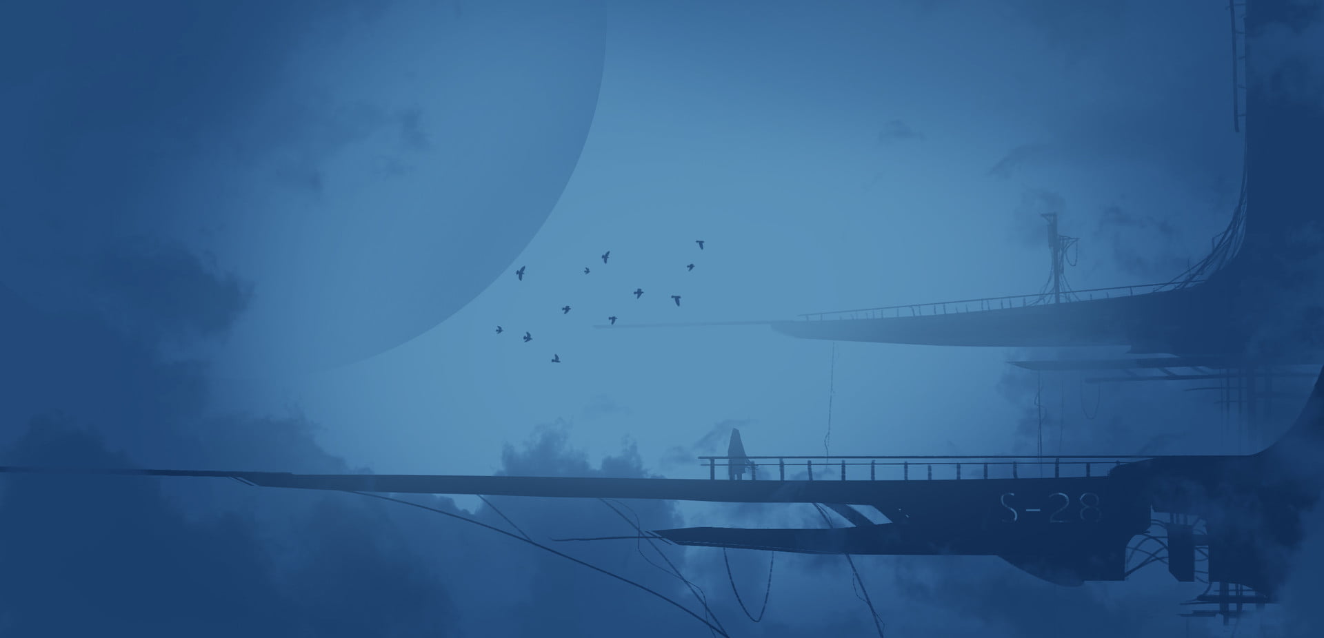 blue wallpaper illustration painting texture fan art space